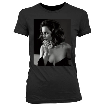 Emilia Clarke Women's Junior Cut Crewneck T-Shirt