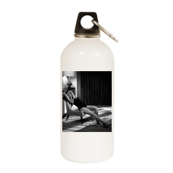 Emilia Clarke White Water Bottle With Carabiner