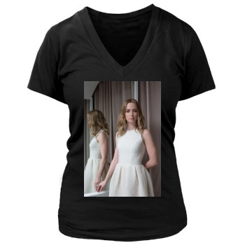 Emily Blunt Women's Deep V-Neck TShirt