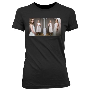 Emily Blunt Women's Junior Cut Crewneck T-Shirt