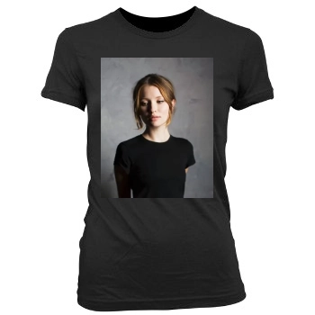 Emily Browning Women's Junior Cut Crewneck T-Shirt