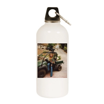 Emma Stone White Water Bottle With Carabiner