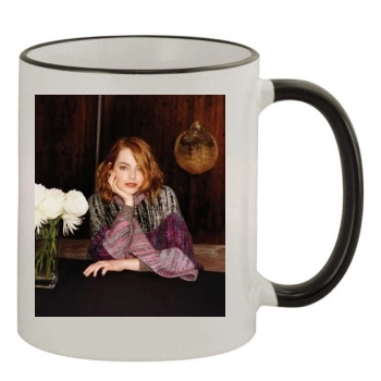 Emma Stone 11oz Colored Rim & Handle Mug