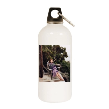 Emma Stone White Water Bottle With Carabiner