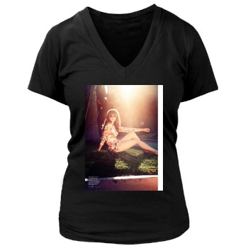 Felicity Jones Women's Deep V-Neck TShirt