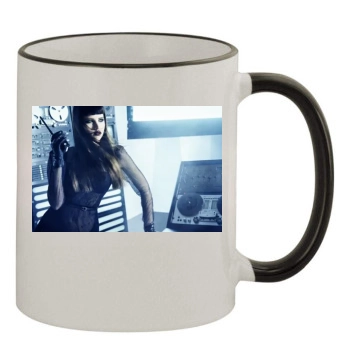 Felicity Jones 11oz Colored Rim & Handle Mug