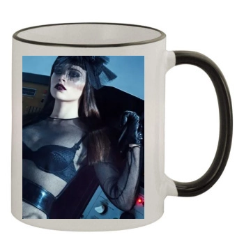 Felicity Jones 11oz Colored Rim & Handle Mug