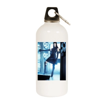 Felicity Jones White Water Bottle With Carabiner