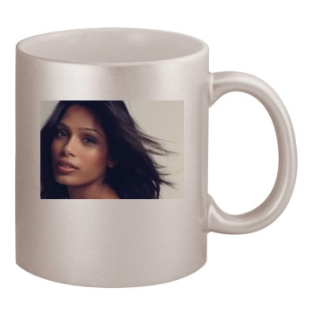 Freida Pinto 11oz Metallic Silver Mug