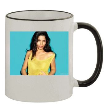 Freida Pinto 11oz Colored Rim & Handle Mug