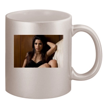 Freida Pinto 11oz Metallic Silver Mug