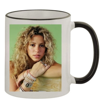 Shakira 11oz Colored Rim & Handle Mug