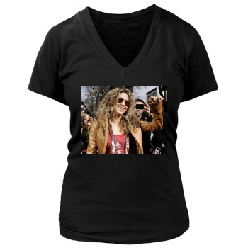 Shakira Women's Deep V-Neck TShirt