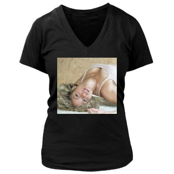 Shakira Women's Deep V-Neck TShirt