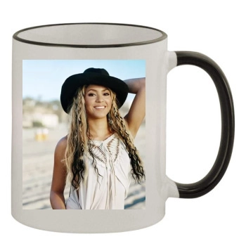 Shakira 11oz Colored Rim & Handle Mug