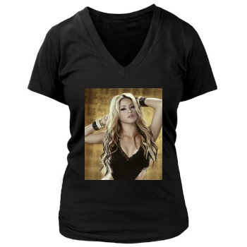 Shakira Women's Deep V-Neck TShirt