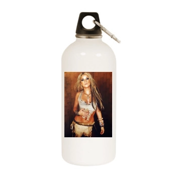 Shakira White Water Bottle With Carabiner