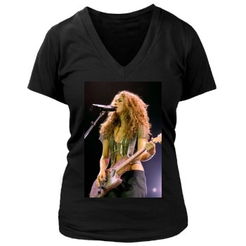 Shakira Women's Deep V-Neck TShirt