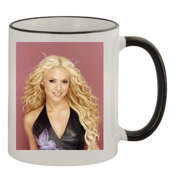 Shakira 11oz Colored Rim & Handle Mug
