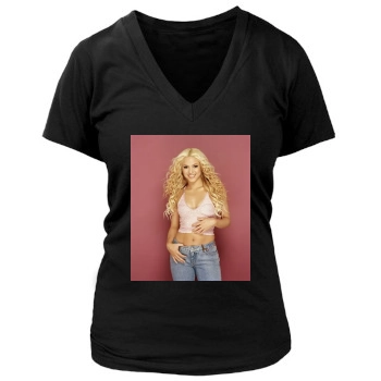 Shakira Women's Deep V-Neck TShirt