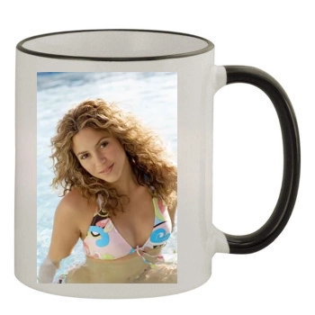 Shakira 11oz Colored Rim & Handle Mug