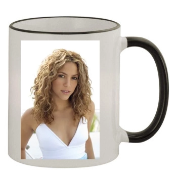 Shakira 11oz Colored Rim & Handle Mug