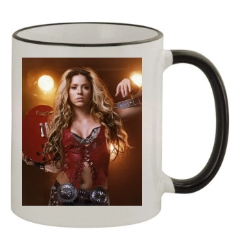 Shakira 11oz Colored Rim & Handle Mug