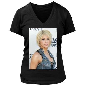 Shakira Women's Deep V-Neck TShirt