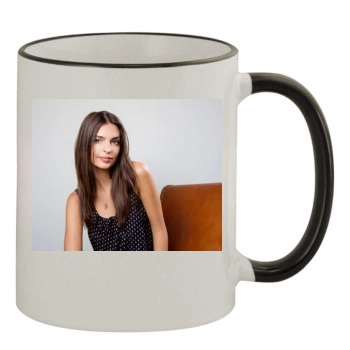 Emily Ratajkowski 11oz Colored Rim & Handle Mug