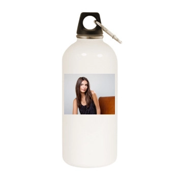 Emily Ratajkowski White Water Bottle With Carabiner