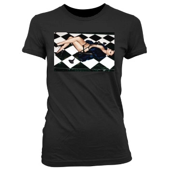 Emily Ratajkowski Women's Junior Cut Crewneck T-Shirt