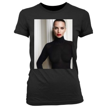 Emily Ratajkowski Women's Junior Cut Crewneck T-Shirt