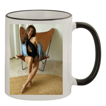 Emily Ratajkowski 11oz Colored Rim & Handle Mug