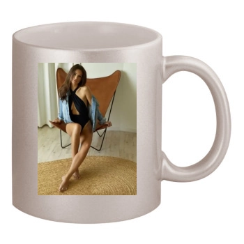 Emily Ratajkowski 11oz Metallic Silver Mug