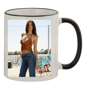 Emily Ratajkowski 11oz Colored Rim & Handle Mug