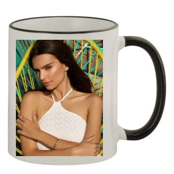 Emily Ratajkowski 11oz Colored Rim & Handle Mug