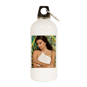 Emily Ratajkowski White Water Bottle With Carabiner