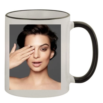 Emily Ratajkowski 11oz Colored Rim & Handle Mug