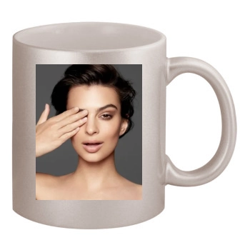 Emily Ratajkowski 11oz Metallic Silver Mug