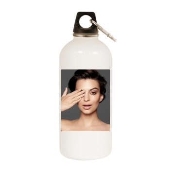 Emily Ratajkowski White Water Bottle With Carabiner