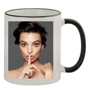 Emily Ratajkowski 11oz Colored Rim & Handle Mug