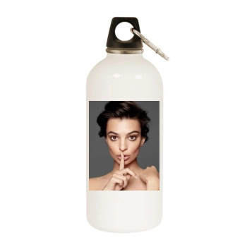 Emily Ratajkowski White Water Bottle With Carabiner