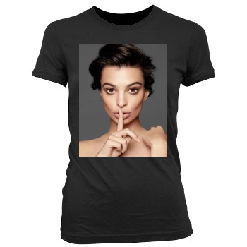 Emily Ratajkowski Women's Junior Cut Crewneck T-Shirt