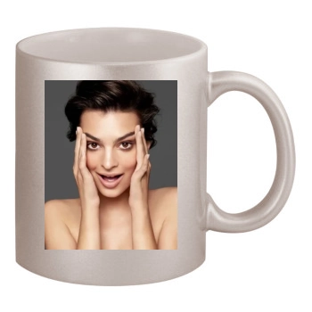 Emily Ratajkowski 11oz Metallic Silver Mug