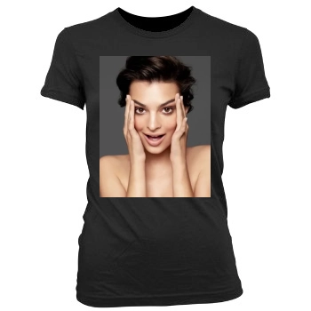 Emily Ratajkowski Women's Junior Cut Crewneck T-Shirt