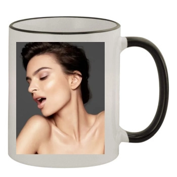 Emily Ratajkowski 11oz Colored Rim & Handle Mug