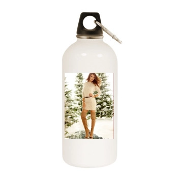 Emily Ratajkowski White Water Bottle With Carabiner