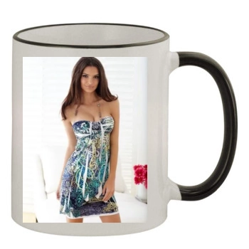 Emily Ratajkowski 11oz Colored Rim & Handle Mug