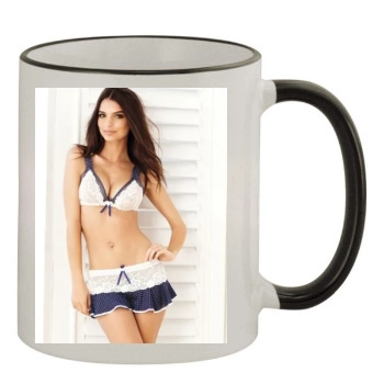 Emily Ratajkowski 11oz Colored Rim & Handle Mug