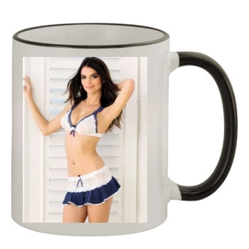 Emily Ratajkowski 11oz Colored Rim & Handle Mug